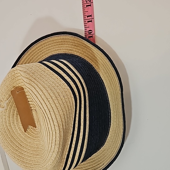 Summer Fedora Hat 100% paper straw Unisex black detail British Style Handmade - Picture 17 of 17